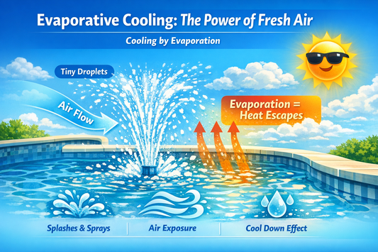 How a Pool Fountain Cools Water Naturally