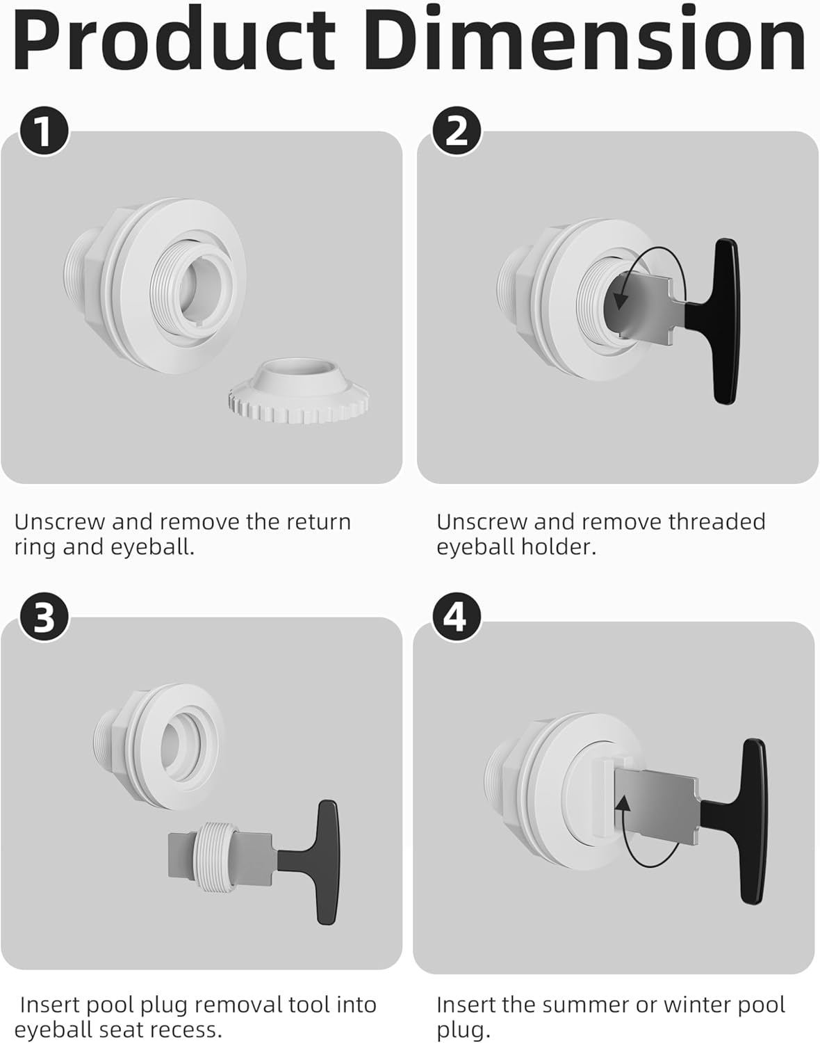 Black Upgrade Pool Plug