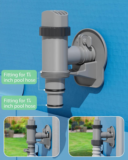 Above Ground Pool Plunger Valve & Pipe Holder Set