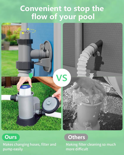 Above Ground Pool Plunger Valve & Pipe Holder Set