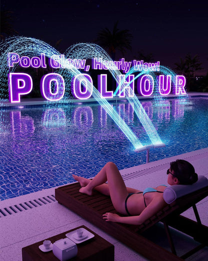 Gray LED Pool Fountain Lights