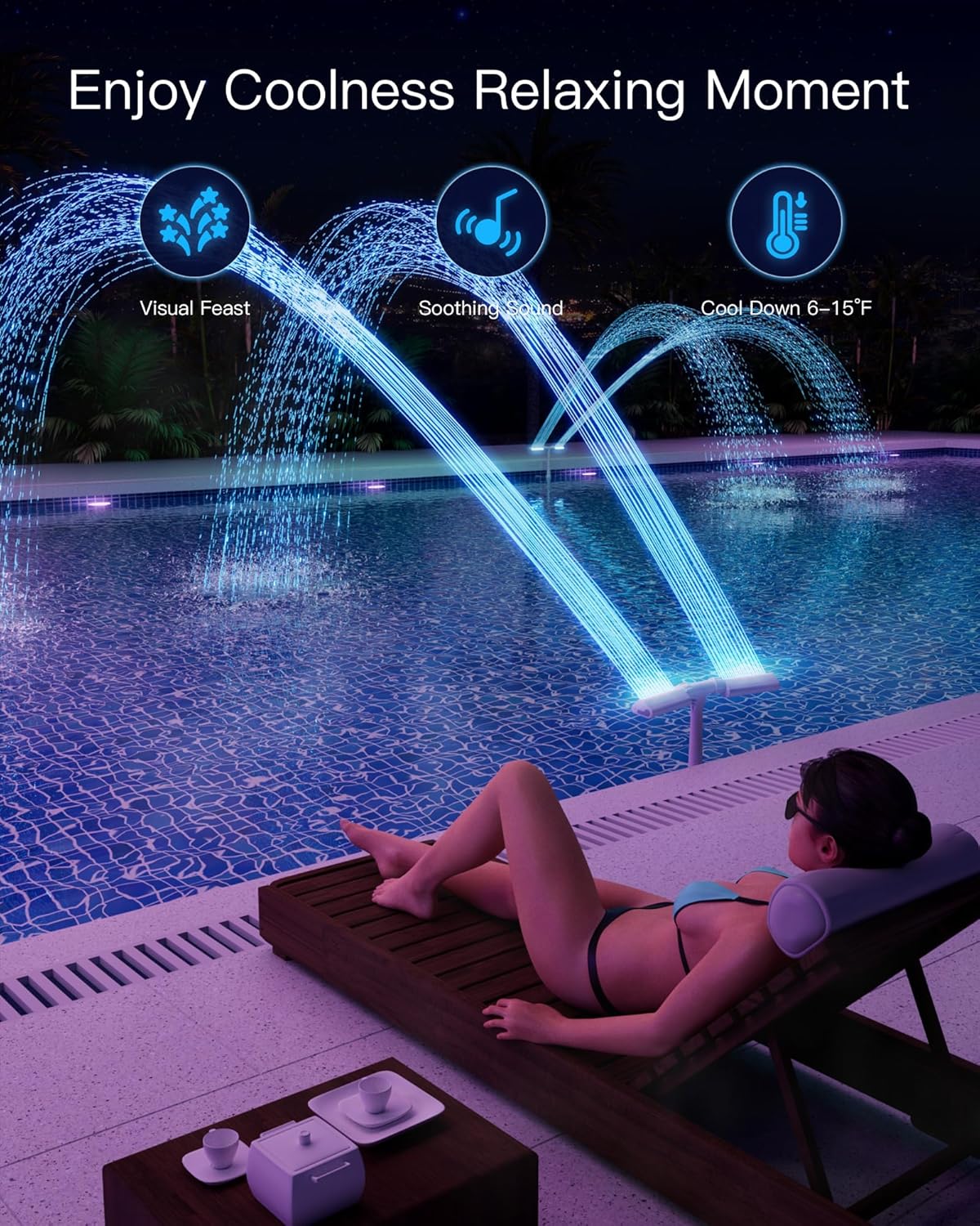 Pool Fountain w/ Lights