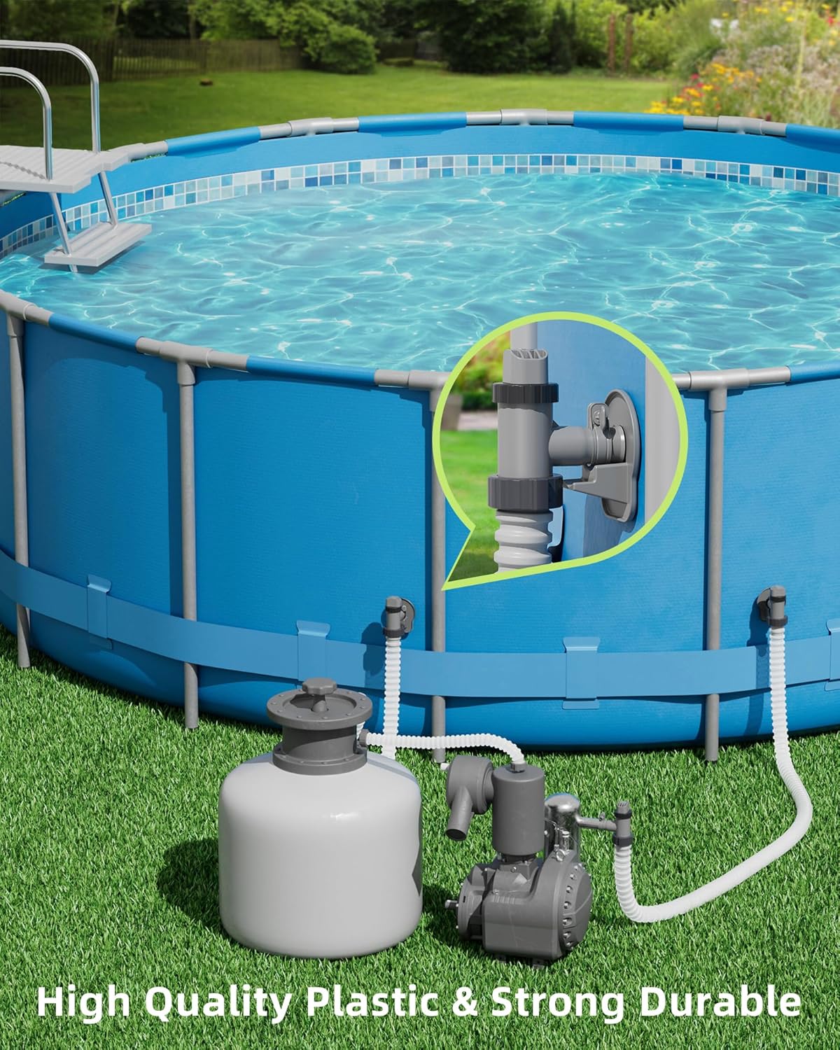 Above Ground Pool Plunger Valve & Pipe Holder Set