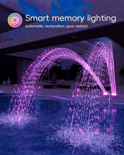 Gray LED Pool Fountain Lights