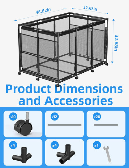 Outdoor Mesh Rolling Pool Float/Toy Storage Bin