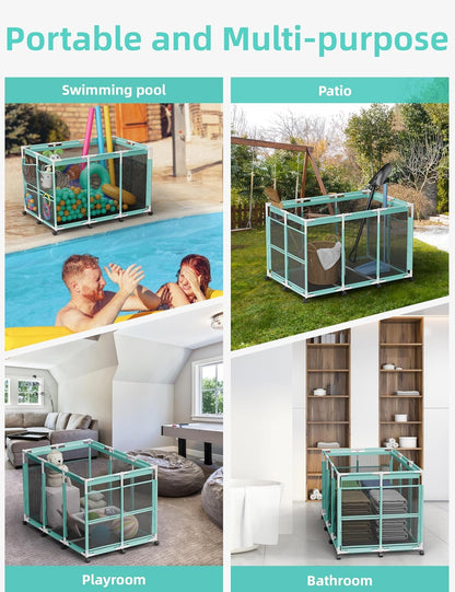 Outdoor Mesh Rolling Pool Float/Toy Storage Bin
