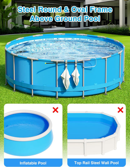 3-Hook Adjustable Heavy-Duty Pool Pole Hanger